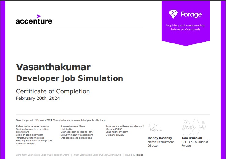 Vasanth Portfolio