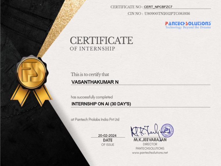 Vasanth Portfolio