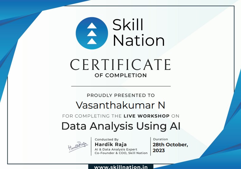 Vasanth Portfolio